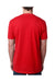 Next Level 6240 Mens CVC Jersey Short Sleeve V-Neck T-Shirt Red Model Back