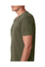 Next Level 6240 Mens CVC Jersey Short Sleeve V-Neck T-Shirt Military Green Model Side