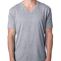 Next Level Mens CVC Jersey Short Sleeve V-Neck T-Shirt - Heather Dark Grey