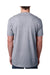 Next Level 6240 Mens CVC Jersey Short Sleeve V-Neck T-Shirt Heather Dark Grey Model Back