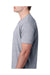 Next Level 6240 Mens CVC Jersey Short Sleeve V-Neck T-Shirt Heather Dark Grey Model Side