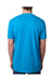 Next Level 6240 Mens CVC Jersey Short Sleeve V-Neck T-Shirt Turquoise Blue Model Back