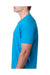 Next Level 6240 Mens CVC Jersey Short Sleeve V-Neck T-Shirt Turquoise Blue Model Side