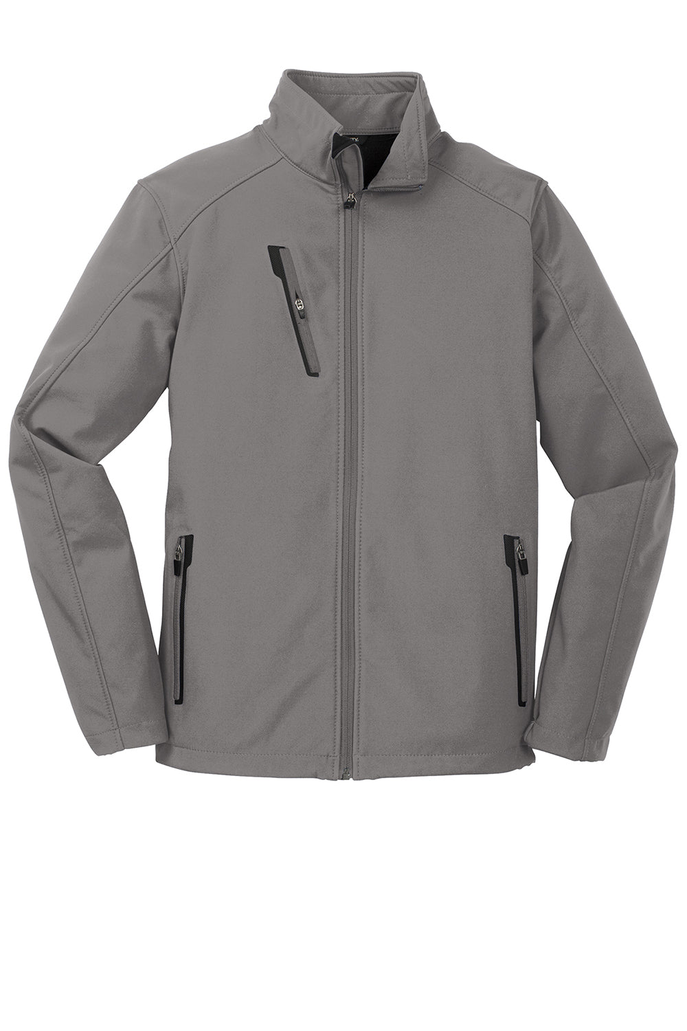 Port Authority J324 Mens Welded Wind & Water Resistant Full Zip Jacket Deep Smoke Grey Flat Front