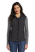 Port Authority L325 Womens Core Wind & Water Resistant Full Zip Vest Heather Charcoal Black Model Front