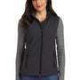 Port Authority Womens Core Wind & Water Resistant Full Zip Vest - Heather Charcoal Black