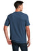 District DM108 Mens Perfect Blend Short Sleeve Crewneck T-Shirt Deep Royal Blue Fleck Model Back