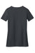 District DM1190L Womens Perfect Blend Short Sleeve V-Neck T-Shirt Charcoal Grey Flat Back