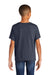 Gildan 64000B Youth Softstyle Short Sleeve Crewneck T-Shirt Heather Navy Blue Model Back