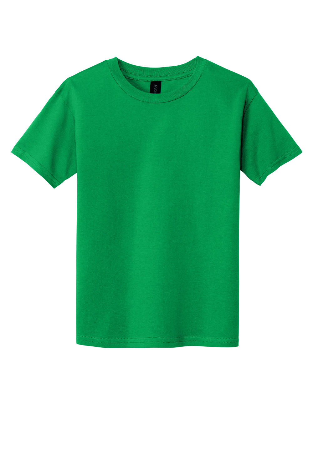 Gildan 64000B Youth Softstyle Short Sleeve Crewneck T-Shirt Irish Green Flat Front