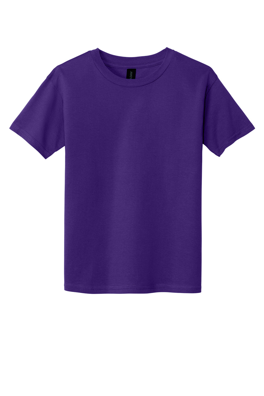 Gildan 64000B Youth Softstyle Short Sleeve Crewneck T-Shirt Purple Flat Front