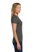 Gildan 64000L/G640L Womens Softstyle Short Sleeve Crewneck T-Shirt Charcoal Grey Model Side