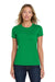 Gildan 64000L/G640L Womens Softstyle Short Sleeve Crewneck T-Shirt Irish Green Model Front