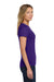 Gildan 64000L/G640L Womens Softstyle Short Sleeve Crewneck T-Shirt Purple Model Side