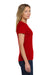 Gildan 64000L/G640L Womens Softstyle Short Sleeve Crewneck T-Shirt Red Model Side