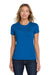 Gildan 64000L/G640L Womens Softstyle Short Sleeve Crewneck T-Shirt Royal Blue Model Front