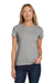 Gildan 64000L/G640L Womens Softstyle Short Sleeve Crewneck T-Shirt Sport Grey Model Front