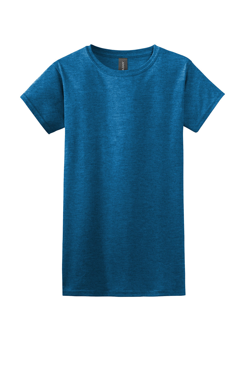 Gildan 64000L/G640L Womens Softstyle Short Sleeve Crewneck T-Shirt Antique Sapphire Blue Flat Front