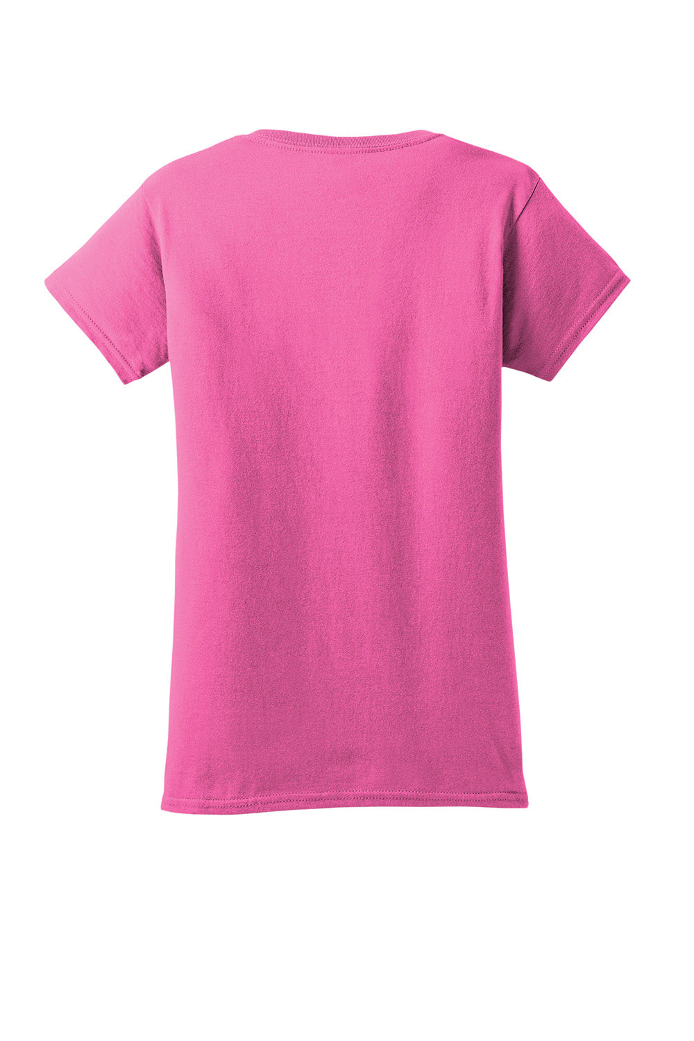 Gildan 64000L/G640L Womens Softstyle Short Sleeve Crewneck T-Shirt Azalea Pink Flat Back