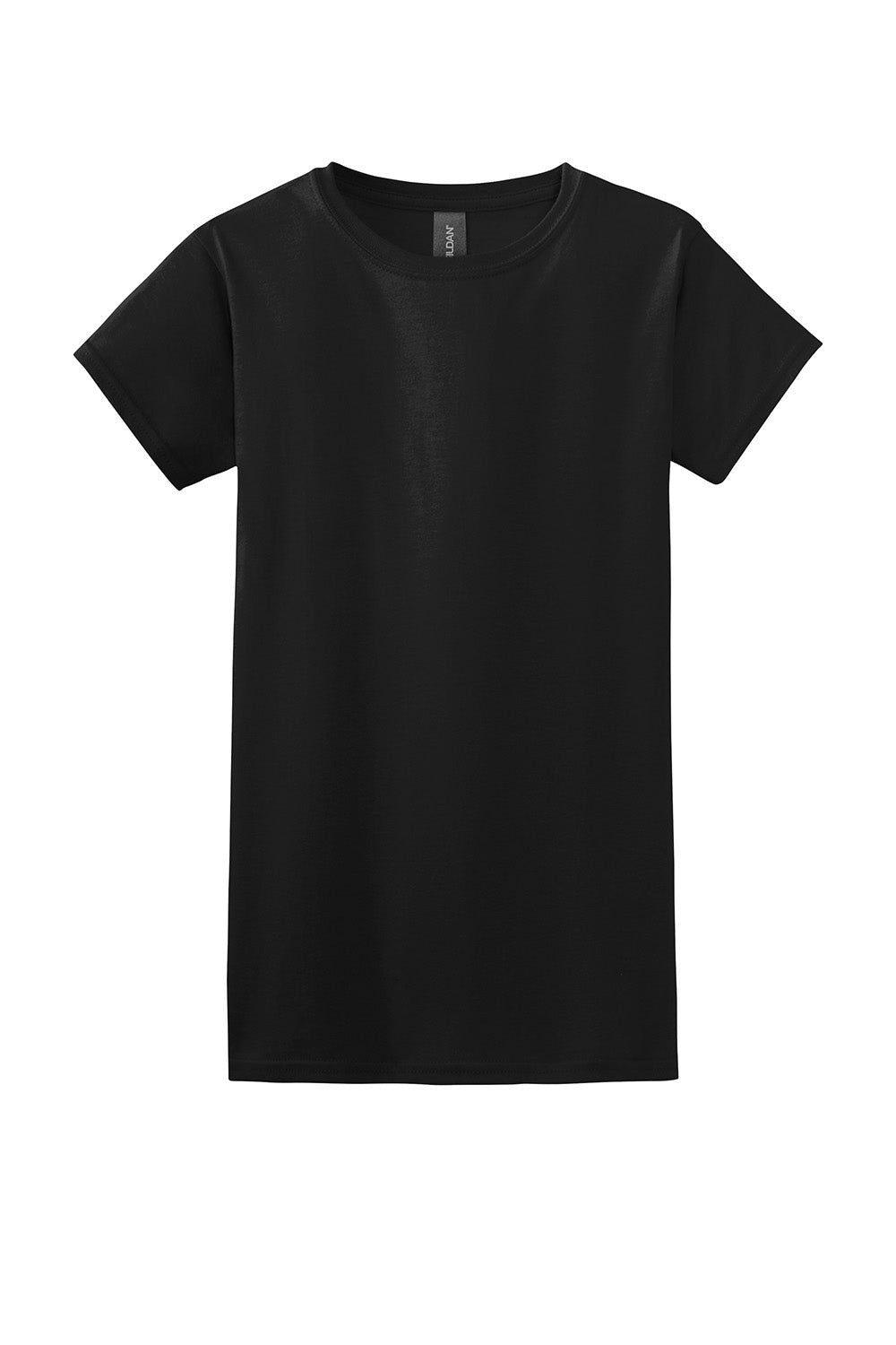 Gildan 64000L/G640L Womens Softstyle Short Sleeve Crewneck T-Shirt Black Flat Front