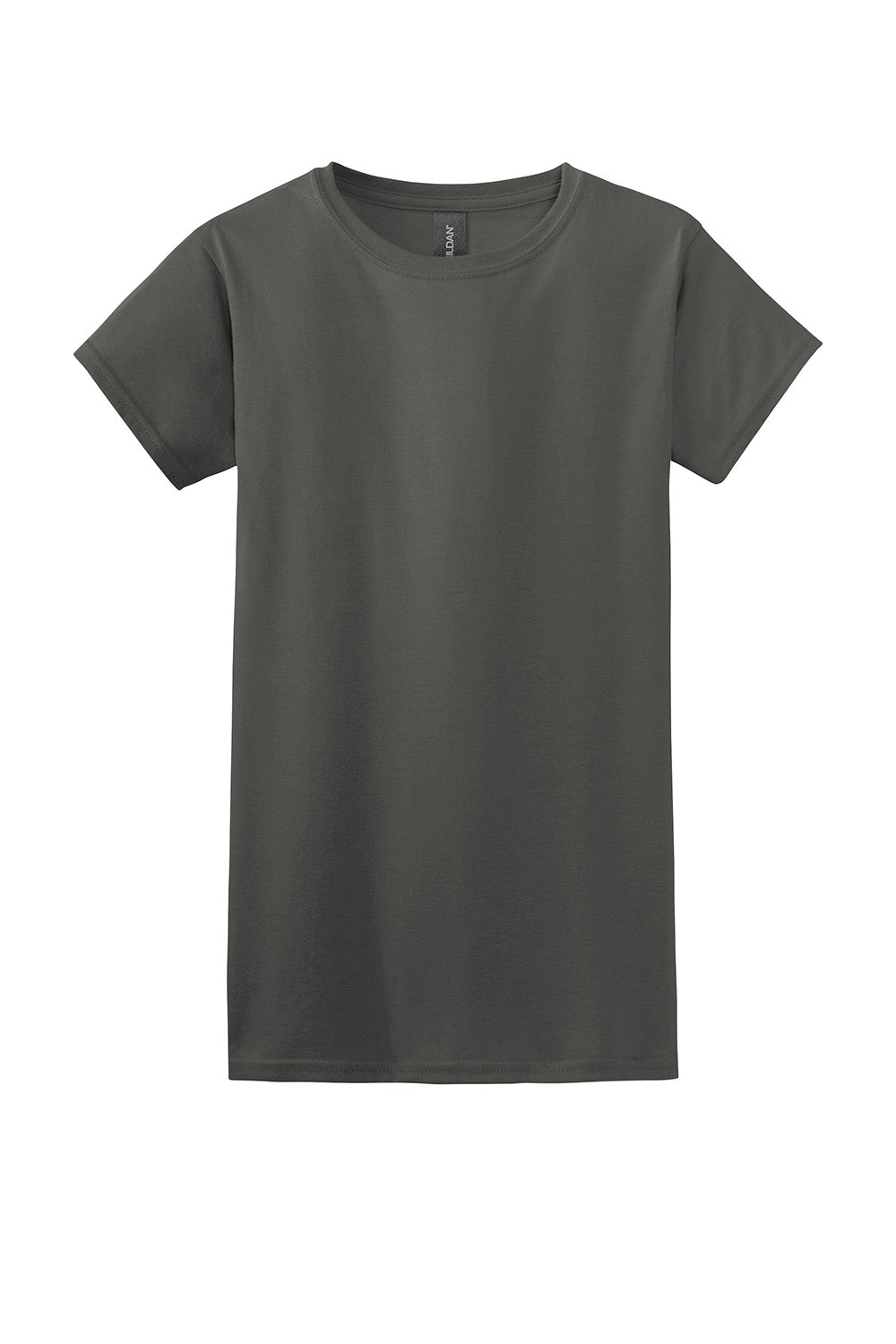 Gildan 64000L/G640L Womens Softstyle Short Sleeve Crewneck T-Shirt Charcoal Grey Flat Front