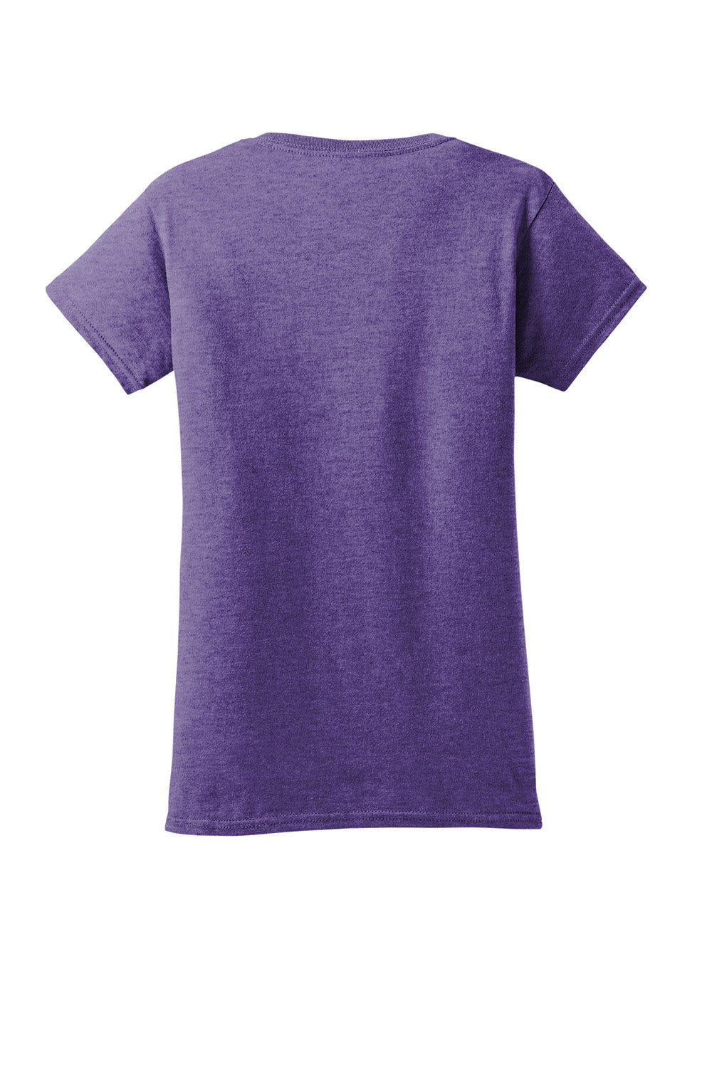 Gildan 64000L/G640L Womens Softstyle Short Sleeve Crewneck T-Shirt Heather Purple Flat Back