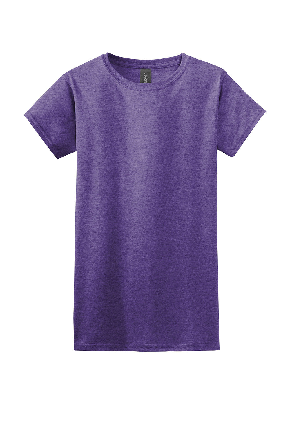 Gildan 64000L/G640L Womens Softstyle Short Sleeve Crewneck T-Shirt Heather Purple Flat Front