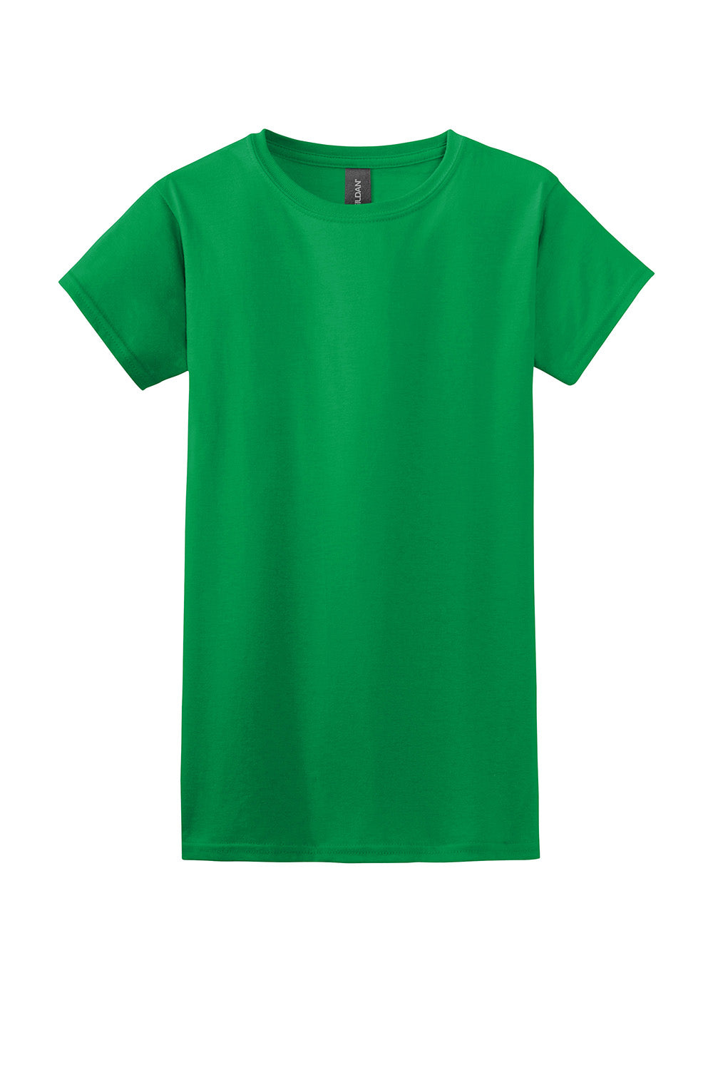 Gildan 64000L/G640L Womens Softstyle Short Sleeve Crewneck T-Shirt Irish Green Flat Front