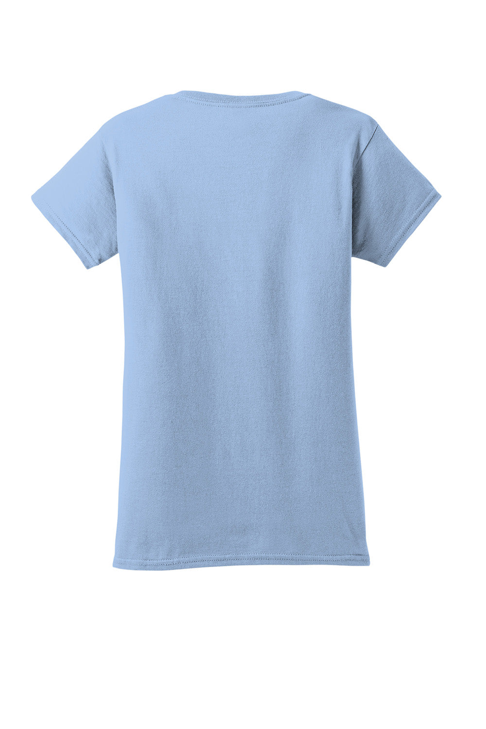 Gildan 64000L/G640L Womens Softstyle Short Sleeve Crewneck T-Shirt Light Blue Flat Back