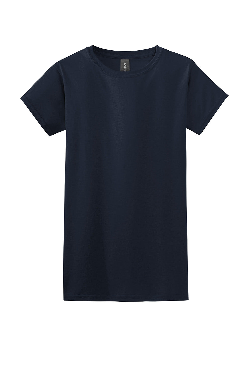 Gildan 64000L/G640L Womens Softstyle Short Sleeve Crewneck T-Shirt Navy Blue Flat Front