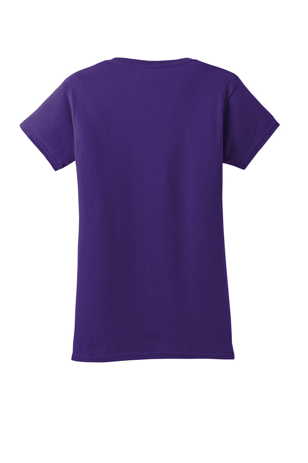 Gildan 64000L/G640L Womens Softstyle Short Sleeve Crewneck T-Shirt Purple Flat Back