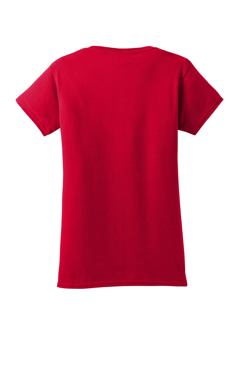 Gildan 64000L/G640L Womens Softstyle Short Sleeve Crewneck T-Shirt Red Flat Back