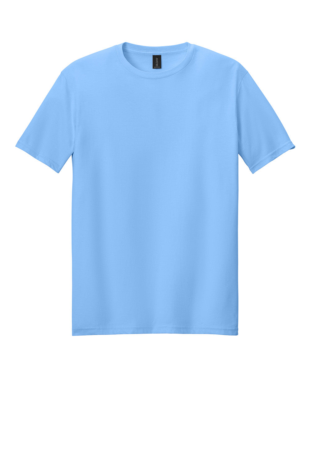 Gildan 64000/G640 Mens Softstyle Short Sleeve Crewneck T-Shirt Carolina Blue Flat Front