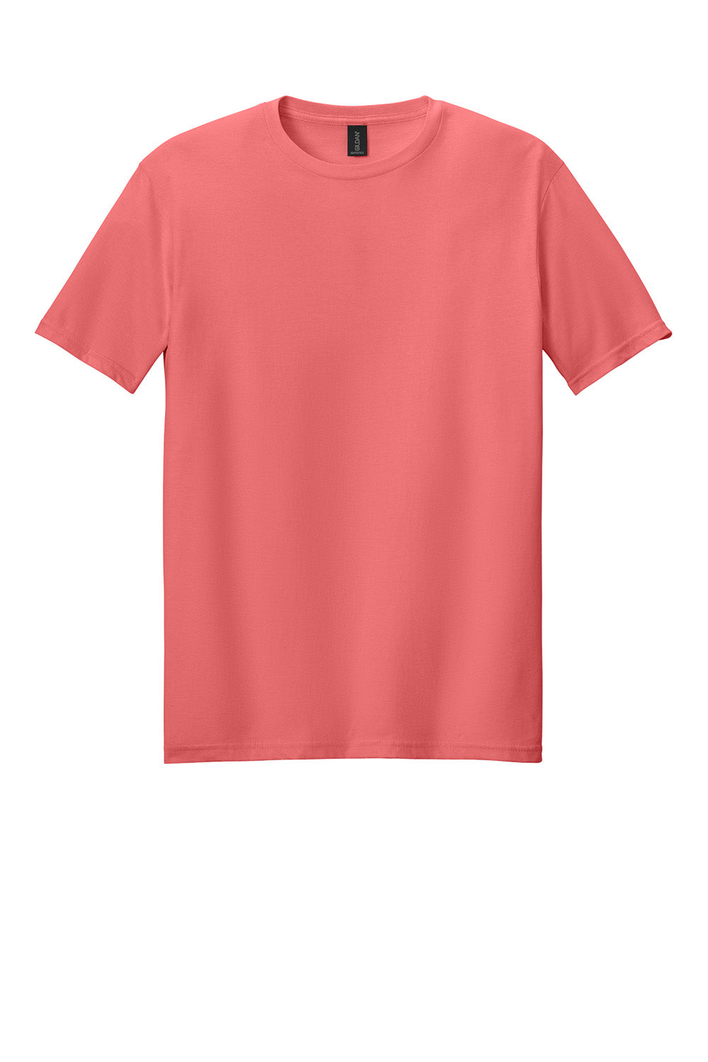 Gildan 64000/G640 Mens Softstyle Short Sleeve Crewneck T-Shirt Coral Silk Flat Front