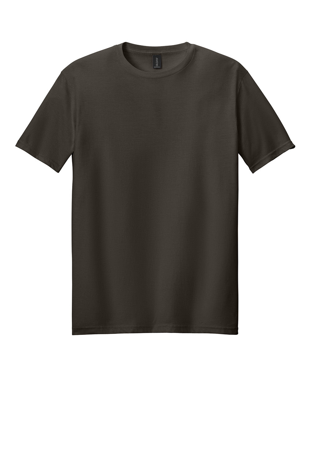 Gildan 64000/G640 Mens Softstyle Short Sleeve Crewneck T-Shirt Dark Chocolate Brown Flat Front