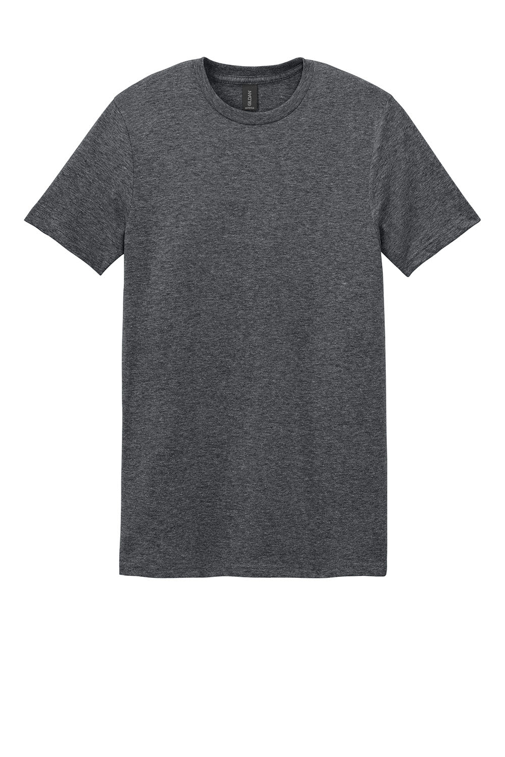 Gildan 64000/G640 Mens Softstyle Short Sleeve Crewneck T-Shirt Heather Dark Grey Flat Front