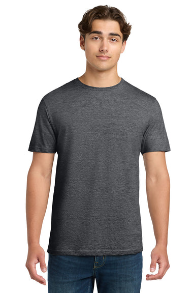 Gildan 64000/G640 Mens Softstyle Short Sleeve Crewneck T-Shirt Heather Dark Grey Model Front