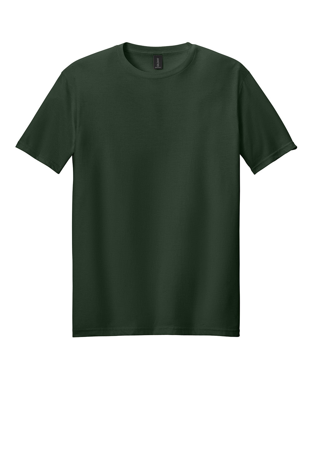 Gildan 64000/G640 Mens Softstyle Short Sleeve Crewneck T-Shirt Forest Green Flat Front