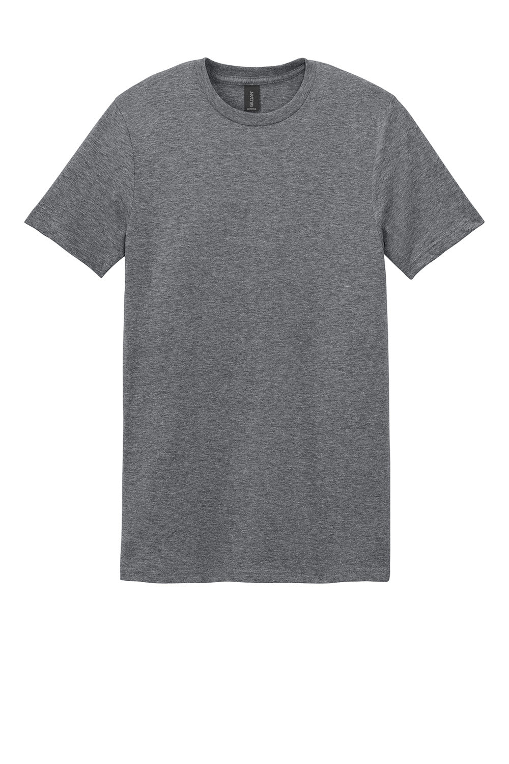 Gildan 64000/G640 Mens Softstyle Short Sleeve Crewneck T-Shirt Heather Graphite Grey Flat Front