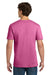 Gildan 64000/G640 Mens Softstyle Short Sleeve Crewneck T-Shirt Heather Heliconia Pink Model Back