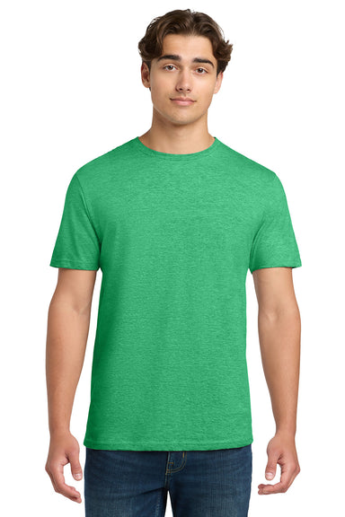 Gildan 64000/G640 Mens Softstyle Short Sleeve Crewneck T-Shirt Heather Irish Green Model Front