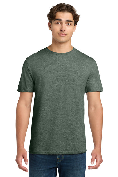 Gildan 64000/G640 Mens Softstyle Short Sleeve Crewneck T-Shirt Heather Military Green Model Front