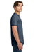 Gildan 64000/G640 Mens Softstyle Short Sleeve Crewneck T-Shirt Heather Navy Blue Model Side