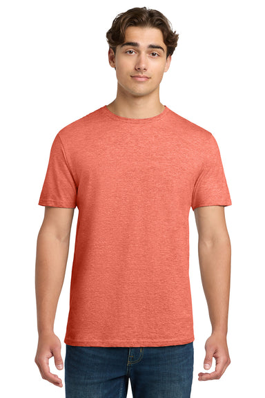 Gildan 64000/G640 Mens Softstyle Short Sleeve Crewneck T-Shirt Heather Orange Model Front