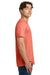 Gildan 64000/G640 Mens Softstyle Short Sleeve Crewneck T-Shirt Heather Orange Model Side