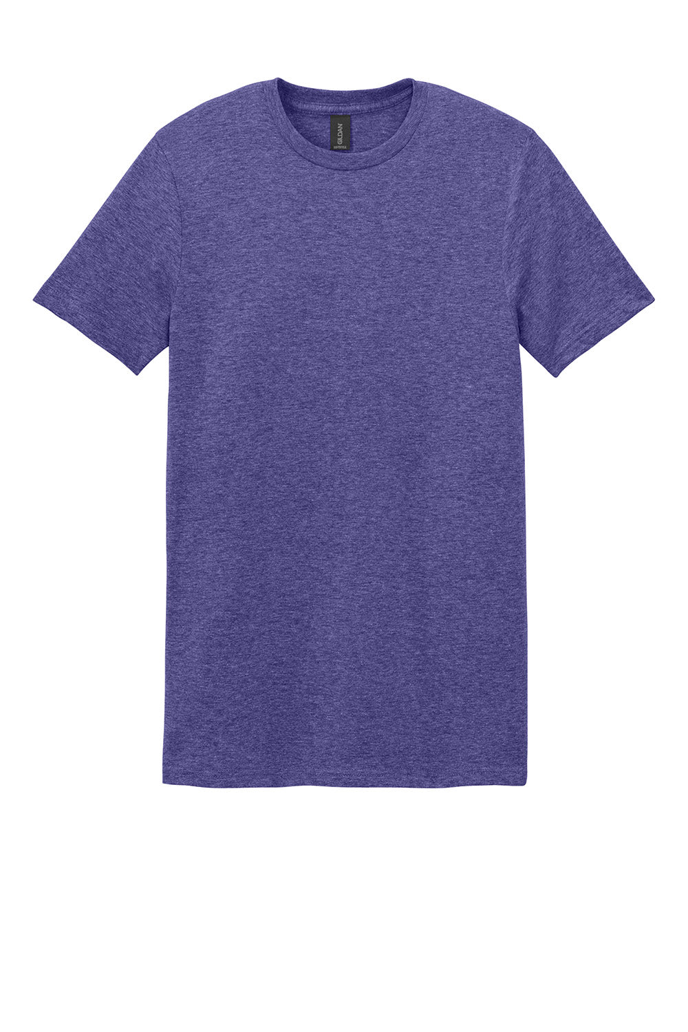 Gildan 64000/G640 Mens Softstyle Short Sleeve Crewneck T-Shirt Heather Purple Flat Front