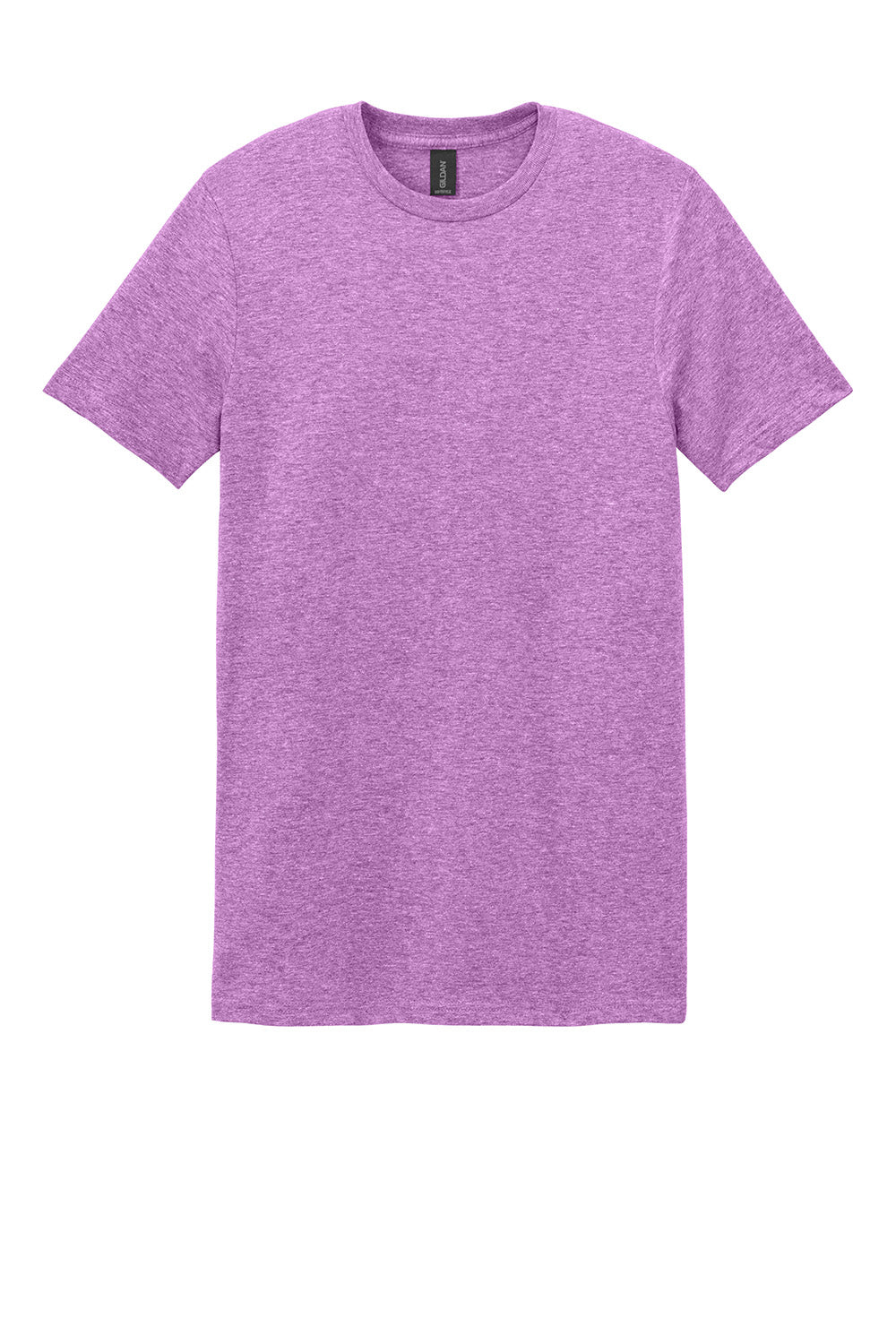 Gildan 64000/G640 Mens Softstyle Short Sleeve Crewneck T-Shirt Heather Radiant Orchid Purple Flat Front