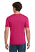 Gildan 64000/G640 Mens Softstyle Short Sleeve Crewneck T-Shirt Heliconia Pink Model Back