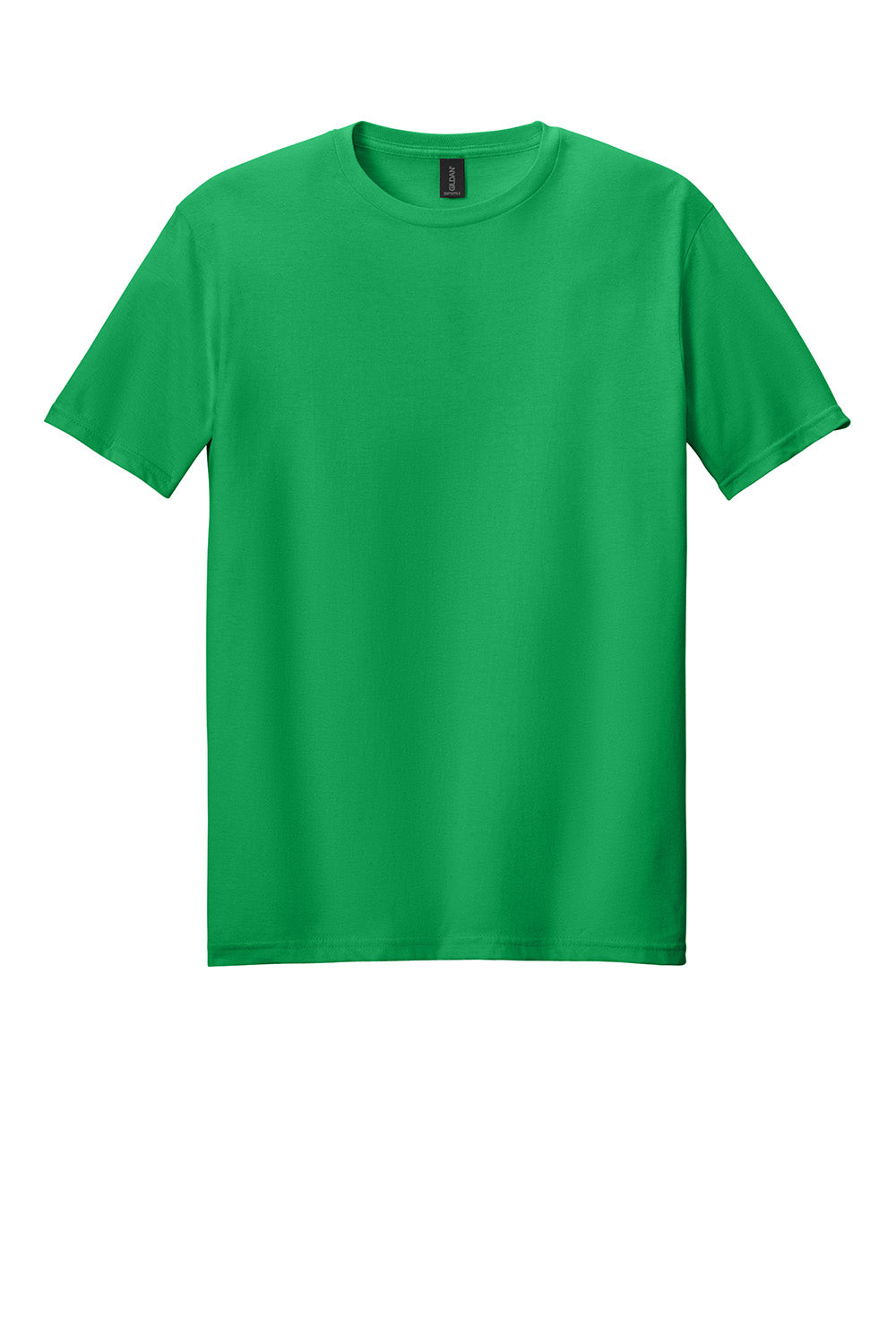 Gildan 64000/G640 Mens Softstyle Short Sleeve Crewneck T-Shirt Irish Green Flat Front