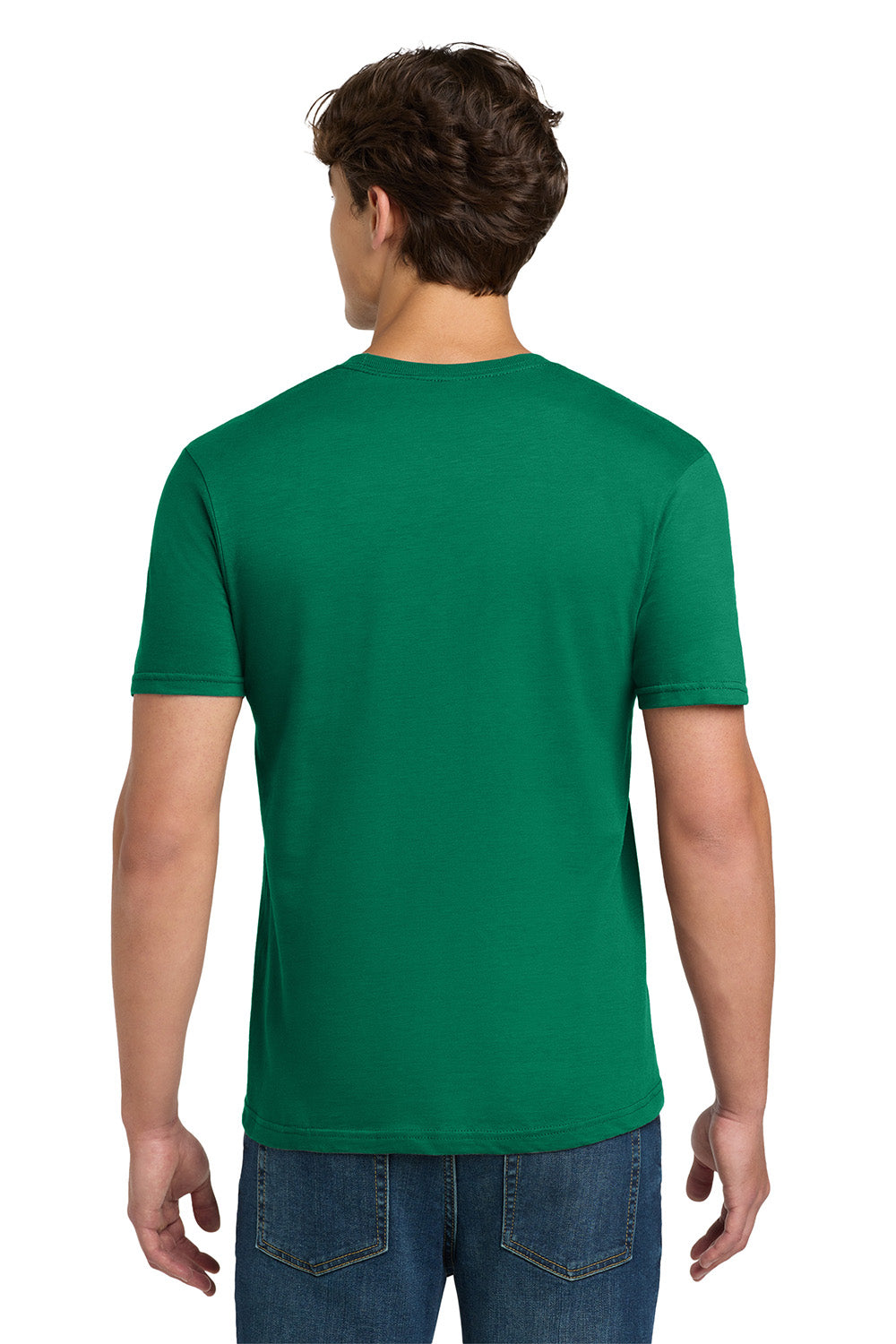 Gildan 64000/G640 Mens Softstyle Short Sleeve Crewneck T-Shirt Kelly Green Model Back